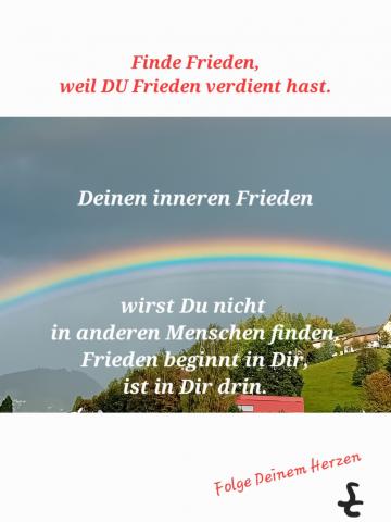 Frieden beginnt in Dir, ist in Dir drin
