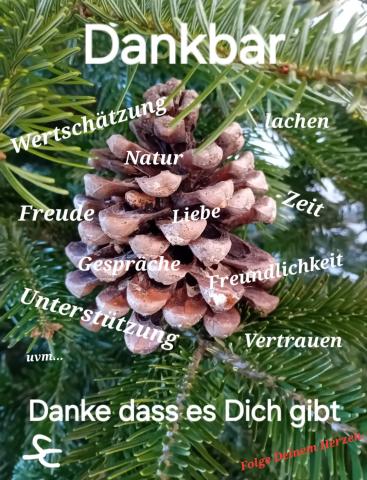 Dankbar. Danke dass es Dich gibt